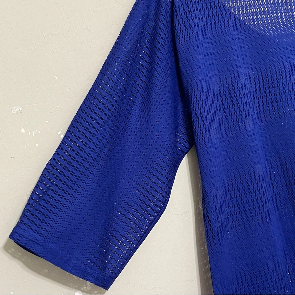 O'Neill Mesh Cover Up Mini Dress Beach Vacation Pool Resort Royal Blue Size XS/S